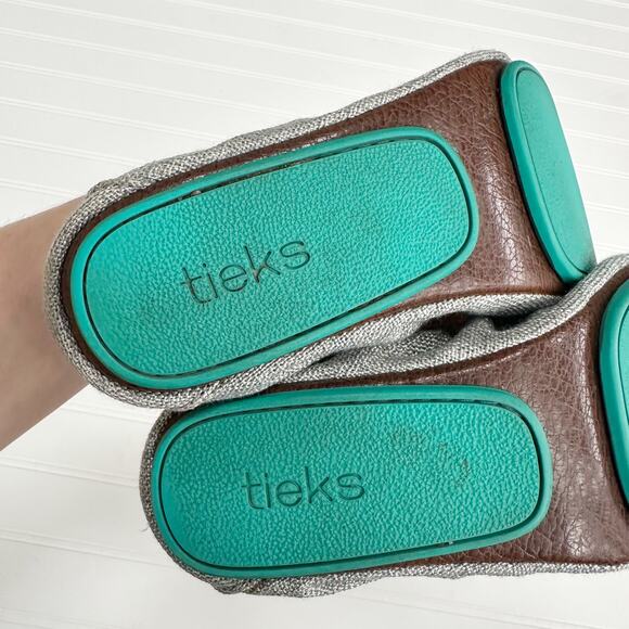 Tieks Gray and Teal Flats - Picture 7 of 9
